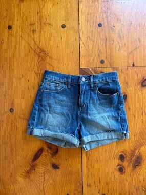 Madewell Blue Denim Roll-Cuff Jean Shorts